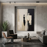 Silent Pair — hand-painted oil painting on canvas