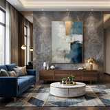 Azure Balance — hand-painted oil painting on canvas