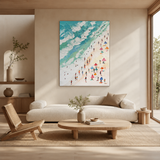 Beachside Joy — hand-painted oil painting on canvas