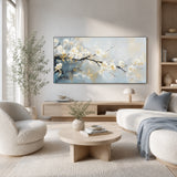 Blooming Tranquility - hand-painted floral oil painting on canvas detail 4 by Realoilart