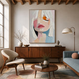 Pastel Muse — hand-painted oil painting on canvas