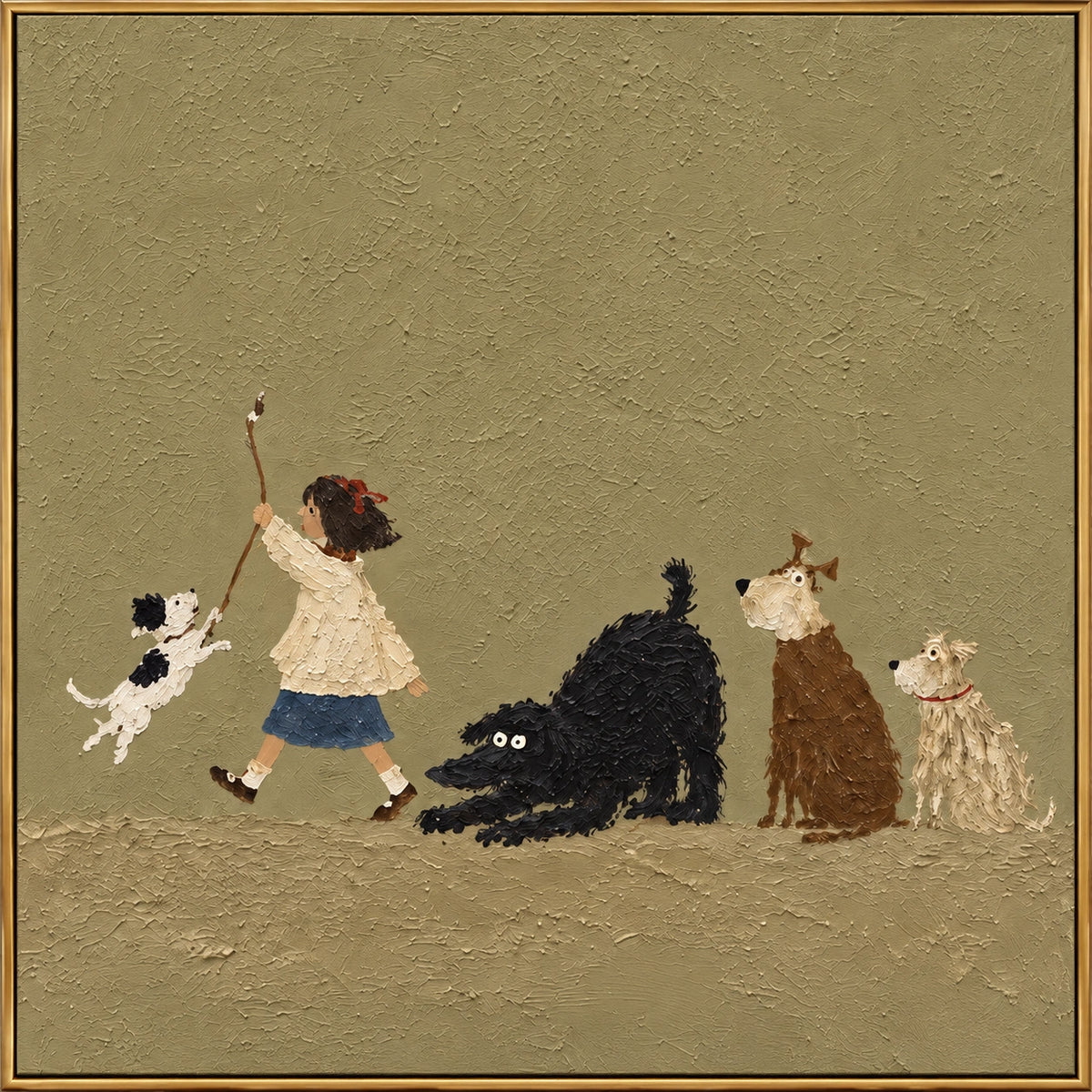 Playful Parade - framed artwork front view