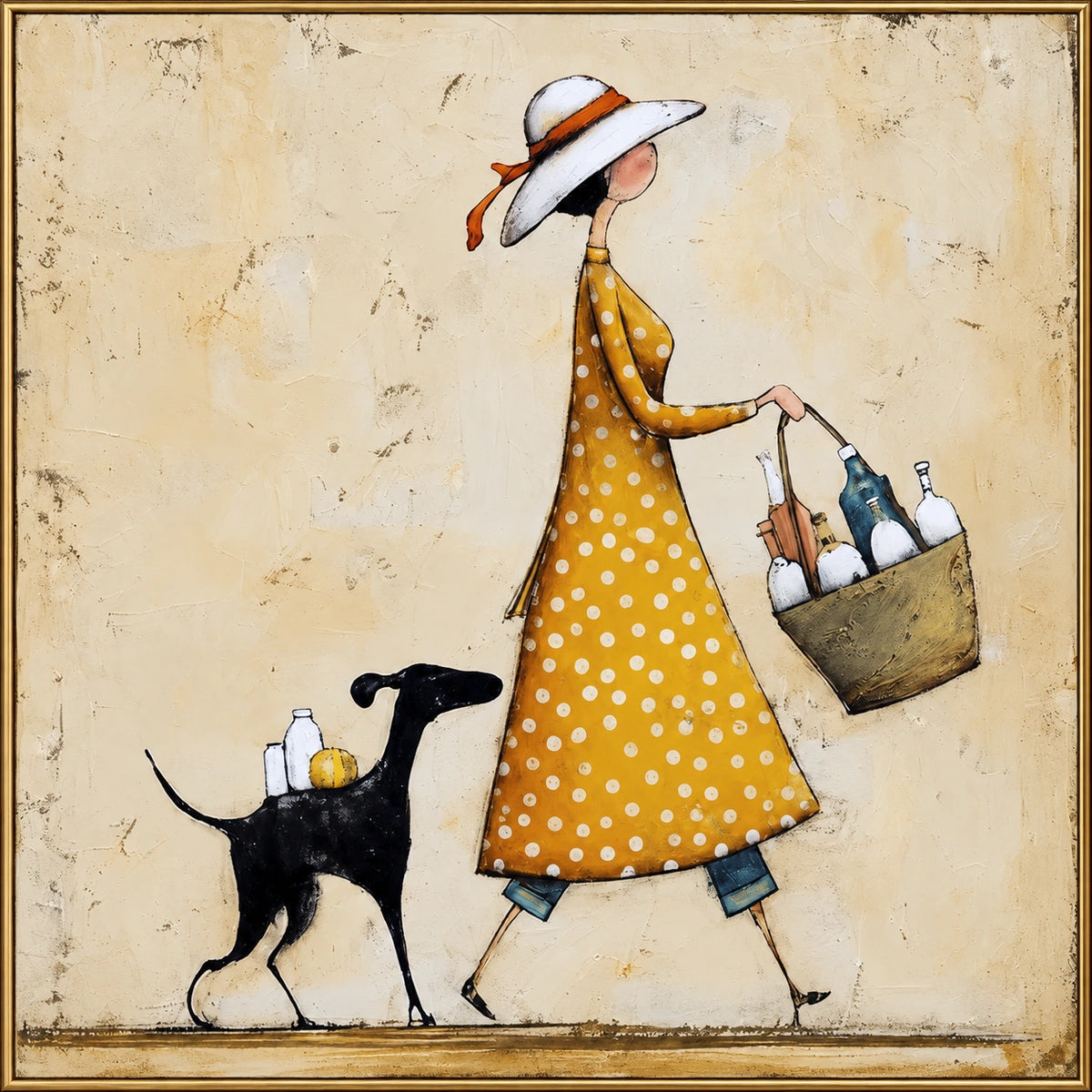 Market Companion - framed artwork front view