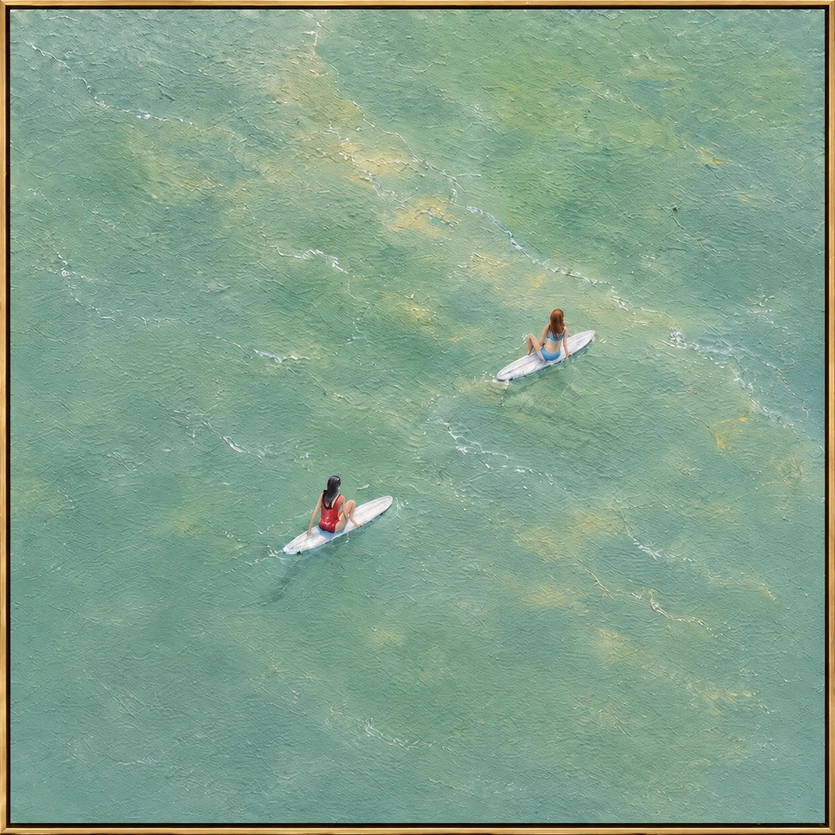 Seafoam Pause - complete framed artwork