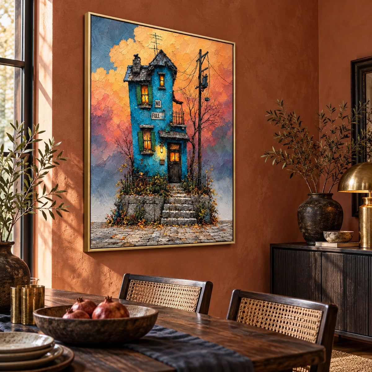 Blue House at Dusk - Left02 interior view