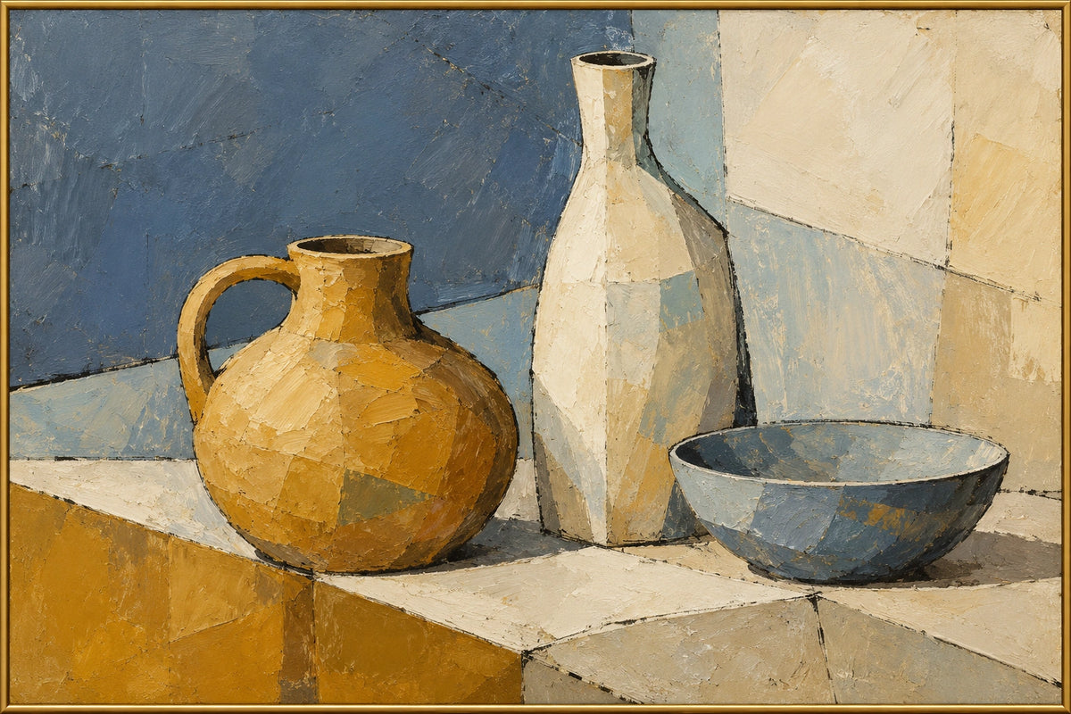 Quiet Forms at the Table — full hand-painted oil artwork