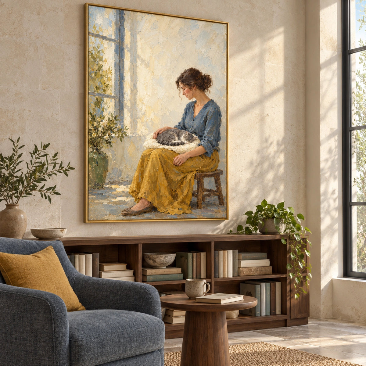 Windowlight displayed in a living room — Left01 room view
