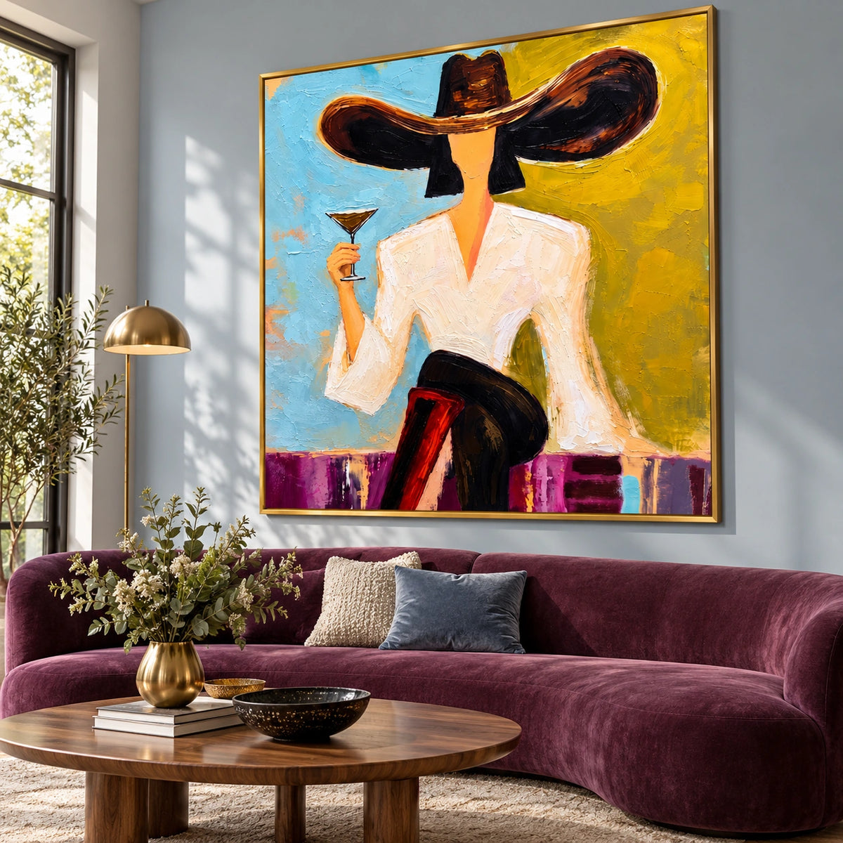 Velvet Hour displayed in a Living room — Left01 room view