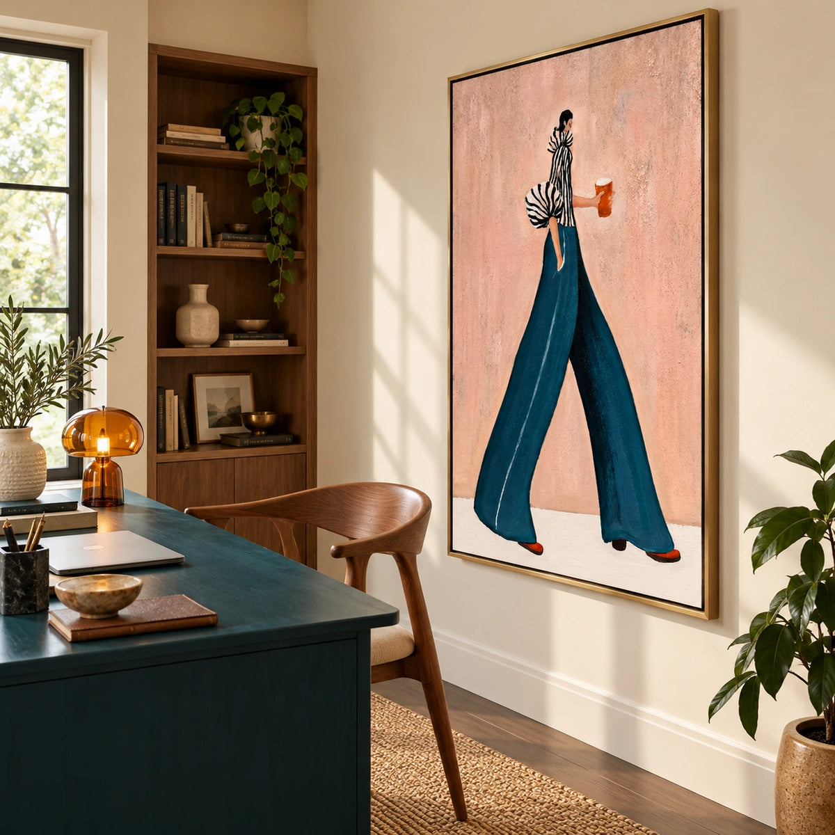 Amber Stroll in a distinct interior scene