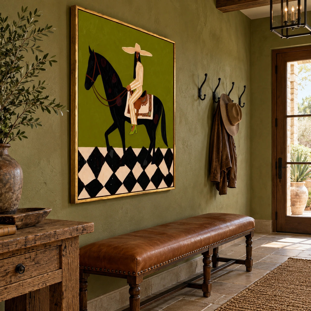 Olive Rider displayed in an interior scene