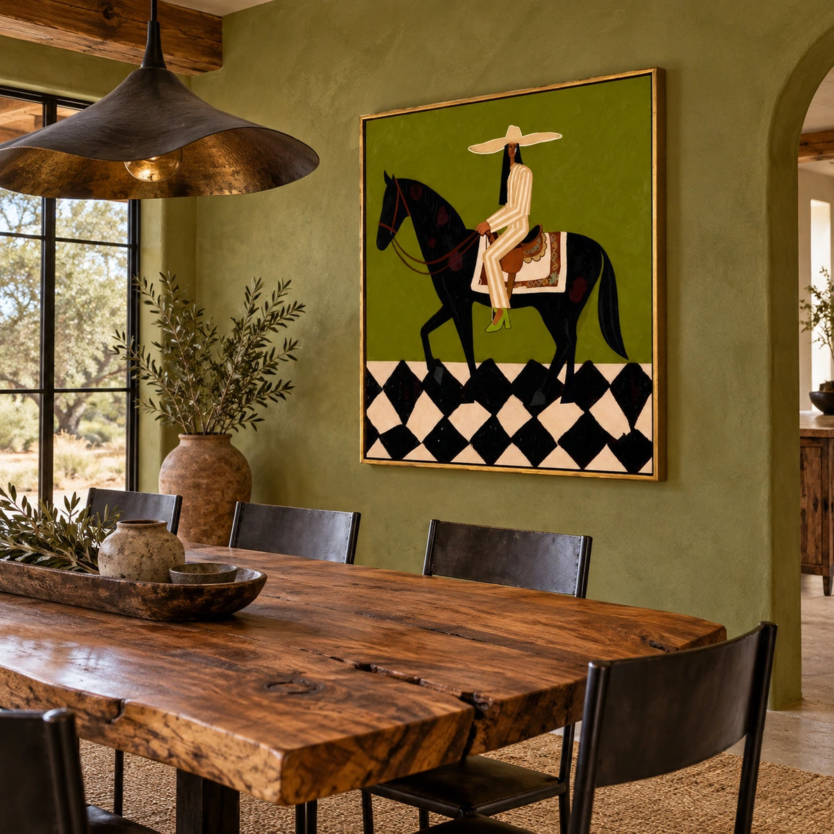 Olive Rider displayed in an interior scene