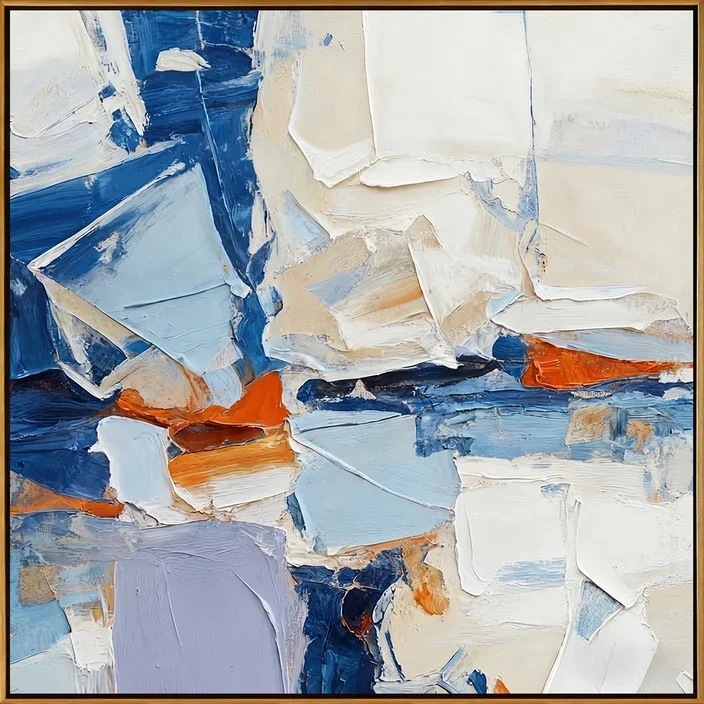 Cobalt Passage original abstract oil painting