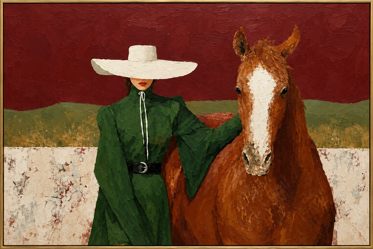 Scarlet Companion — framed artwork front view
