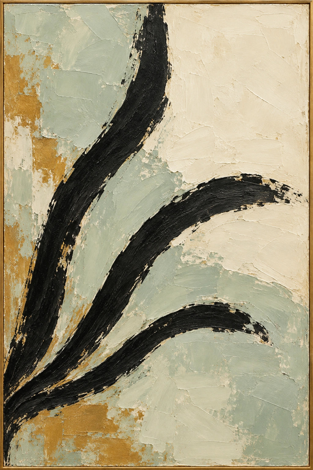 Seafoam Rhythm — Abstract oil painting