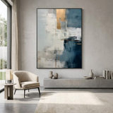 Azure Balance — hand-painted oil painting on canvas