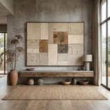 Golden Blocks — hand-painted oil painting on canvas