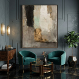 Golden Fragment — hand-painted oil painting on canvas