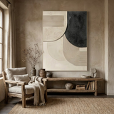 Curved Balance — hand-painted oil painting on canvas