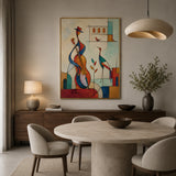 Cubist Serenade - hand-painted abstract oil painting on canvas detail 5 by Realoilart
