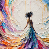 Aurora Plume - hand-painted oil painting on canvas by Realoilart