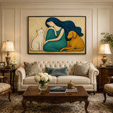 Gentle Kinship - hand-painted oil painting on canvas