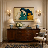 Gentle Kinship - hand-painted oil painting on canvas