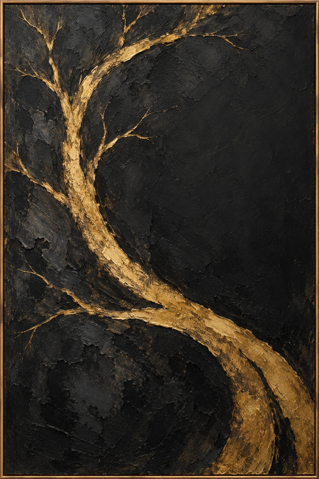 Branches at Midnight — Abstract oil painting