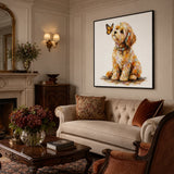Golden Companion - hand-painted oil painting on canvas