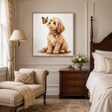 Golden Companion - hand-painted oil painting on canvas