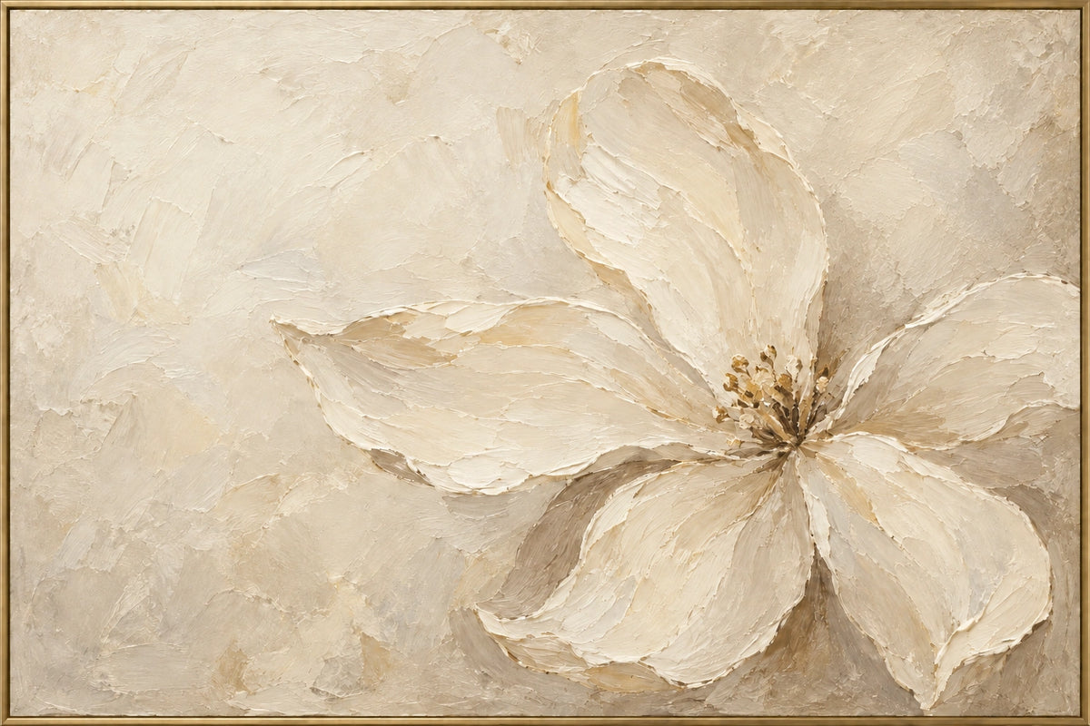 Ivory Hush — Floral oil painting