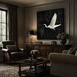 Lunar Flight - hand-painted oil painting on canvas