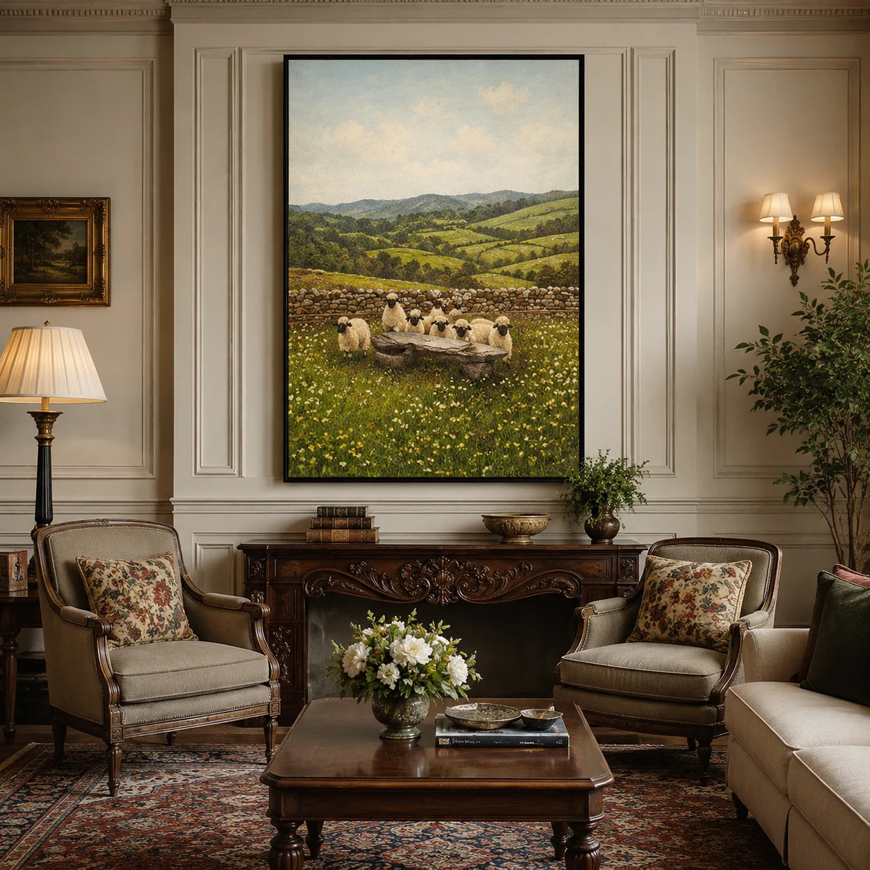 Pastoral - hand-painted animal oil painting on canvas by Realoilart
