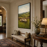 Meadow Flock - hand-painted oil painting on canvas