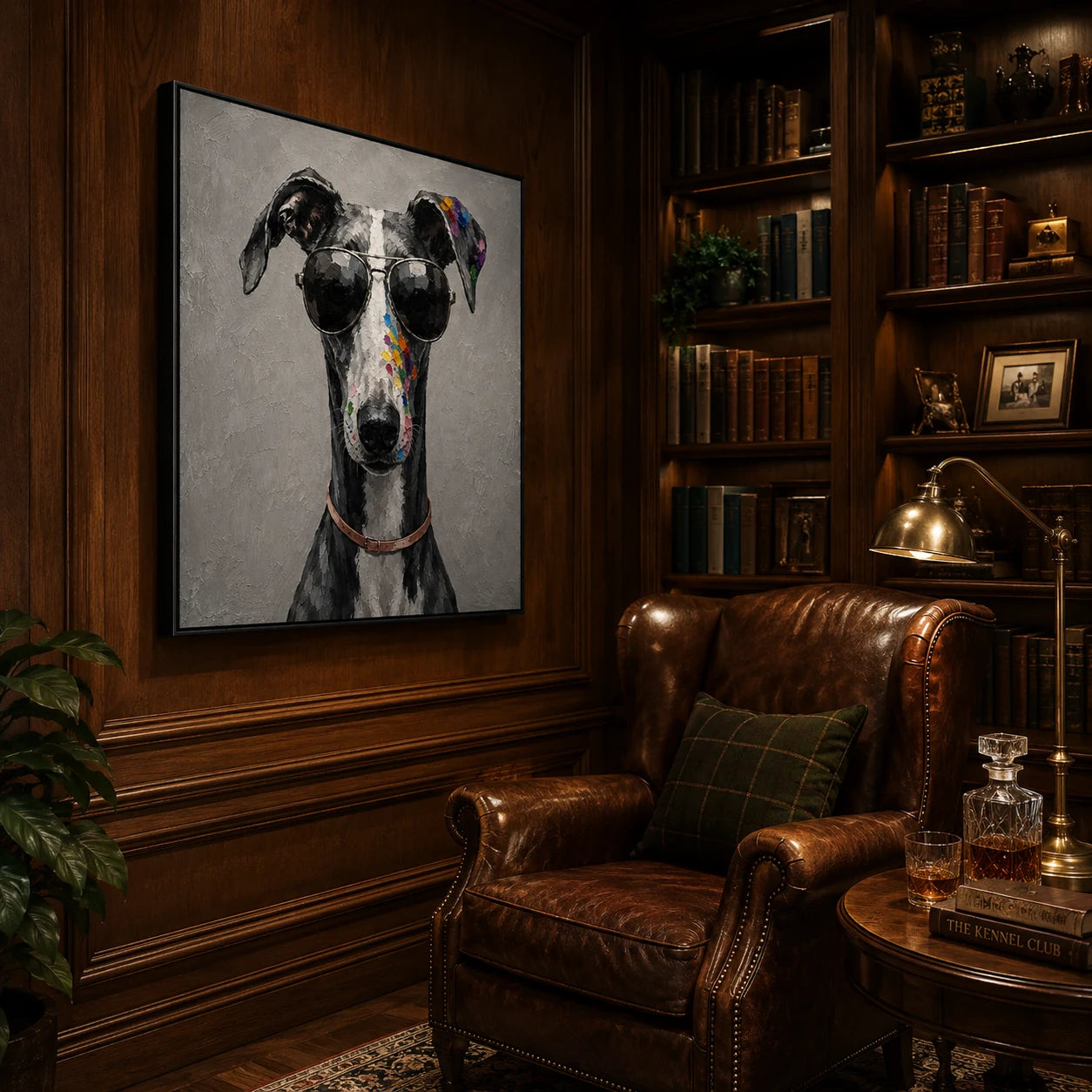 Debonair - hand-painted pet portrait oil painting on canvas detail 2 by Realoilart