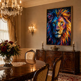 Neon Roar - hand-painted oil painting on canvas