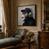 Nocturne Listener - hand-painted oil painting on canvas