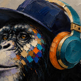 Nocturne Listener - hand-painted oil painting on canvas