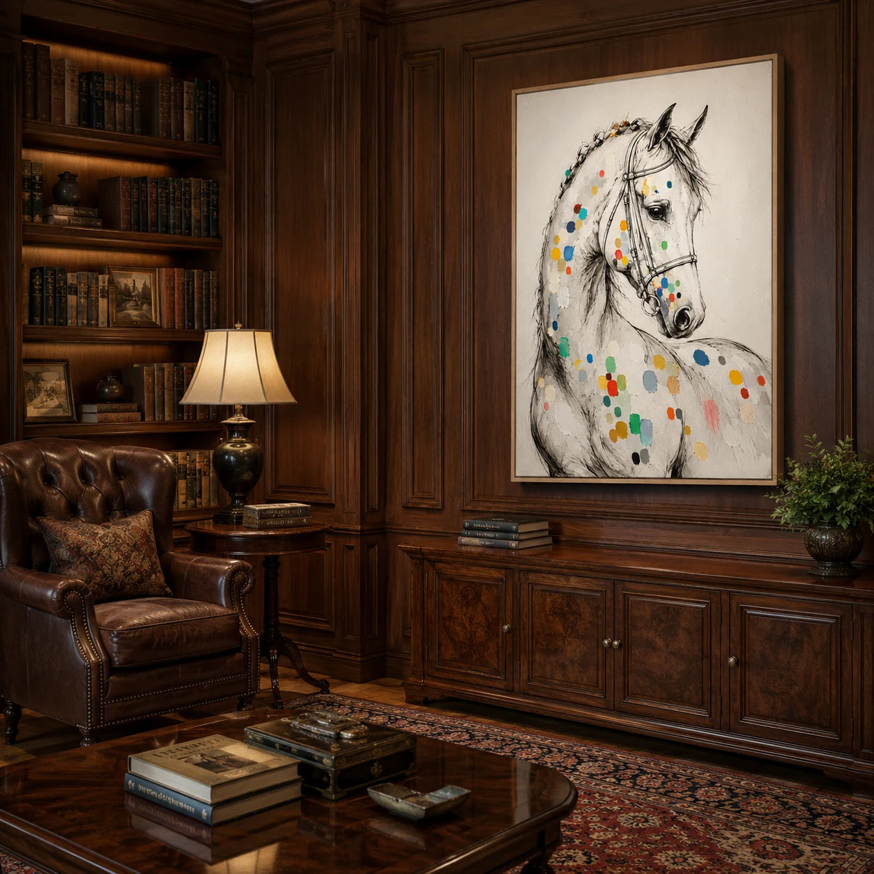 Dappled Grace - hand-painted horse oil painting on canvas detail 2 by Realoilart