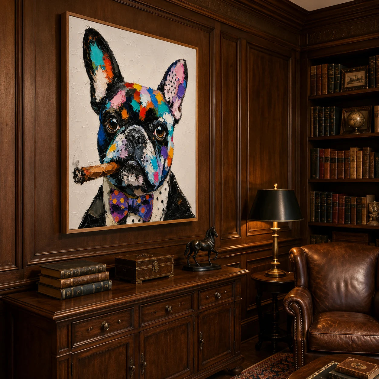 Harlequin - hand-painted pet portrait oil painting on canvas detail 2 by Realoilart