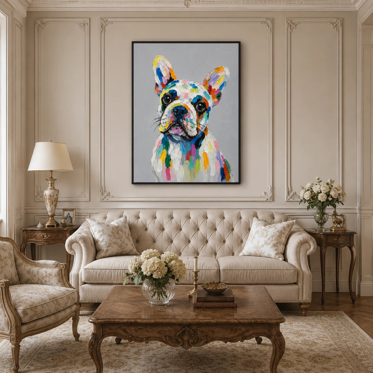 Joie - hand-painted pet portrait oil painting on canvas by Realoilart