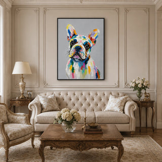 Prism Pup - hand-painted oil painting on canvas