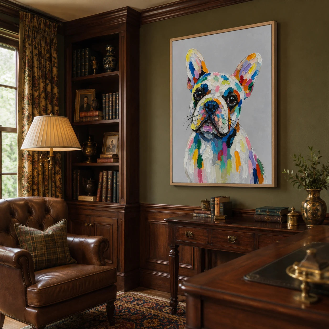 Joie - hand-painted pet portrait oil painting on canvas detail 2 by Realoilart