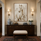 Quiet Stallion - hand-painted oil painting on canvas