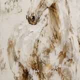 Quiet Stallion - hand-painted oil painting on canvas