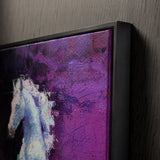 Realoilart white horse purple background hand painted oil painting living room scene