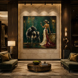 Realoilart matador and bull green scene hand painted oil painting wall scene