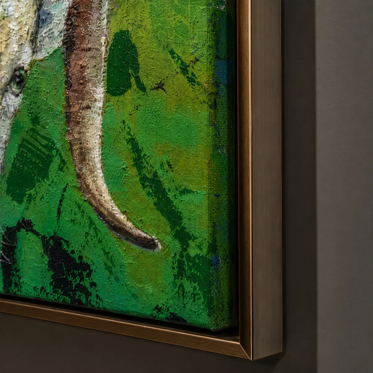 Realoilart goat green background hand painted oil painting living room scene