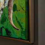 Realoilart goat green background hand painted oil painting living room scene