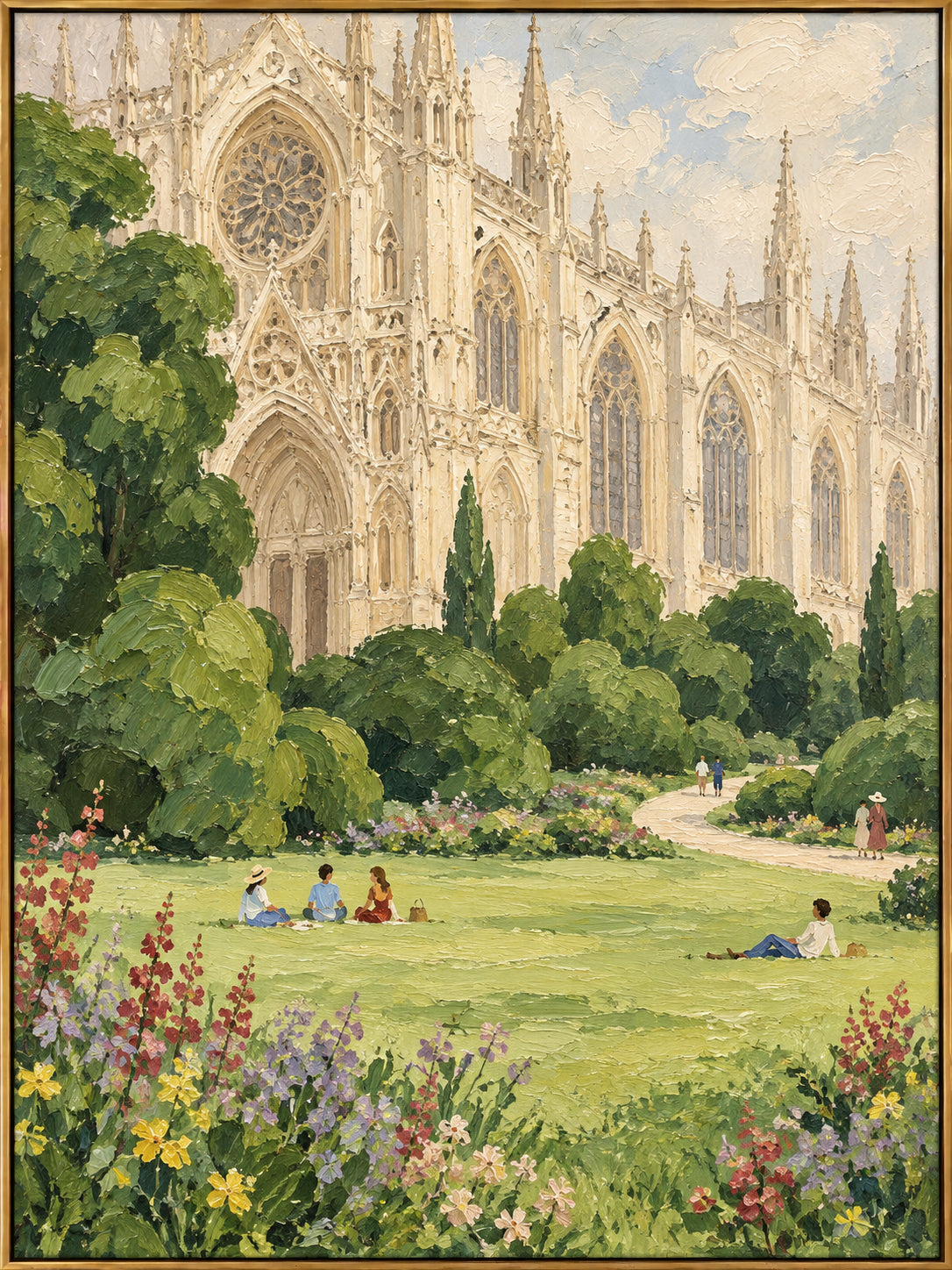 Cathedral Garden — Cathedral Landscape oil painting, view 6