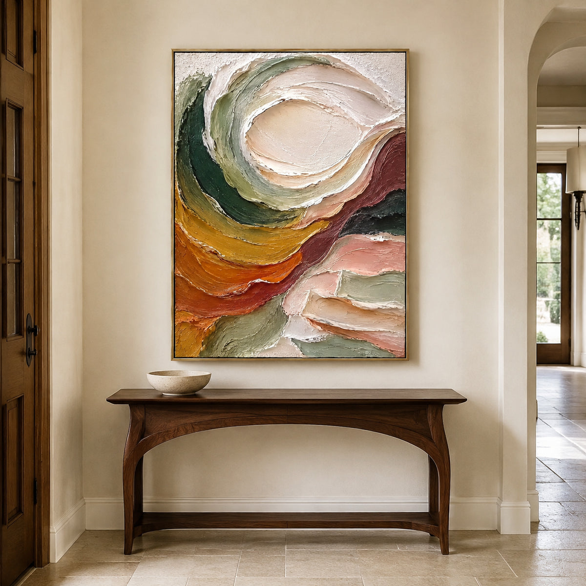 Earth in Motion — Textured Abstract oil painting, view 4
